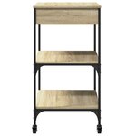 vidaXL Chariot de cuisine chêne sonoma 60x48x89 5 cm bois d'ingénierie