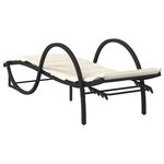 vidaXL Chaises longues lot de 2 avec coussins noir résine tressée