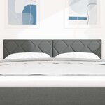 vidaXL Tête de lit avec des lumières à LED Réglable Gris 144 cm tissu