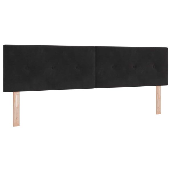 vidaXL Tête de lit LED avec bandes LED Noir 180 cm Velours