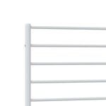 vidaXL Cadre de lit métal sans matelas avec tête de lit blanc 80x200cm