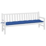 vidaXL Coussin de banc de jardin bleu royal 200x50x7 cm tissu oxford