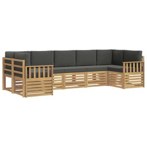 vidaXL Ensemble de canapés d'extérieur 6 pc Blanc et Anthracite