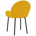 vidaXL Chaises à manger lot de 2 Jaune Velours