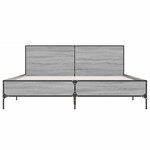 vidaXL Cadre de lit sans matelas sonoma gris 120x200 cm