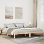 vidaXL Cadre de lit extra long sans matelas 200x220 cm bois massif pin