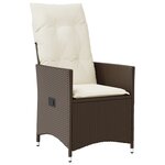 vidaXL Ensemble de salle à manger de jardin 5 pièces avec coussins en poly rotin marron