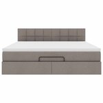 VidaXL Cadre de lit ottoman avec matelas taupe 160x200 cm tissu