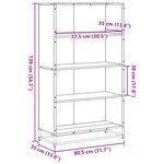 vidaXL Bibliothèque noir 80 5x35x139 cm bois d'ingénierie