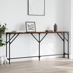 vidaXL Table console chêne fumé 180x23x75 cm bois d'ingénierie