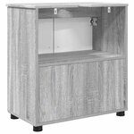 vidaXL Cabinet de salle de bain avec porte Sonoma gris 61 x 35 x 64 cm