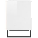 vidaXL Tables de chevet 2 Pièces blanc brillant 40x35x50 cm