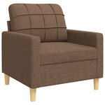 vidaXL Ensemble de canapés 4 Pièces avec repose-pied marron tissu