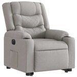 vidaXL Fauteuil inclinable électrique gris nuage tissu