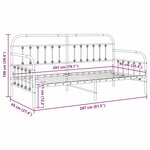 vidaXL Lit de jour Blanc 90x200 cm en Acier