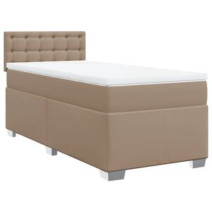 vidaXL Sommier à lattes de lit avec matelas Cappuccino 90x200 cm