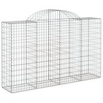 vidaXL Paniers à gabions arqués 18 Pièces 200x50x120/140 cm Fer galvanisé