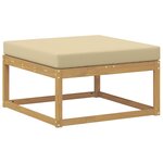 vidaXL Ensemble de canapés d'extérieur 7 pc Blanc et Beige