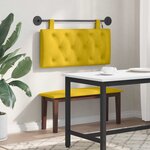 vidaXL Tête de lit suspendue Jaune Velours