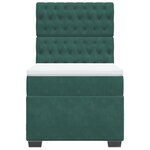 vidaXL Sommier à lattes de lit et matelas Vert foncé 80x200 cm Velours