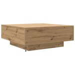 vidaXL Table Basse chêne artisanal 80 x 80 x 31 cm Bois d'ingénierie