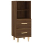 vidaXL Buffet Chêne marron 34 5x34x90 cm Bois d'ingénierie