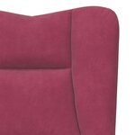 vidaXL Fauteuil relaxant Rouge bordeaux 63 x 67 x 94 cm Velours