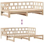 vidaXL Lit de jour avec gigogne et tiroirs sans matelas 80x200 cm