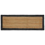 vidaXL Tapis de surface Gris foncé 80 x 300 cm Jute
