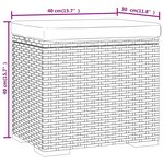 vidaXL Poufs avec coussins lot de 2 marron 40x30x40 cm résine tressée