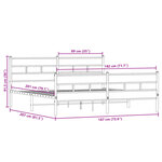 vidaXL Cadre de lit en métal sans matelas chêne sonoma 180x200 cm