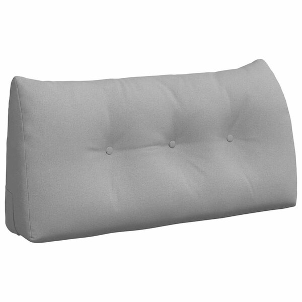 vidaXL Coussin de Dos Gris nuage 100 x 24 x 50 cm tissu