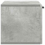 vidaXL Meuble TV mural Gris béton 59 5 x 31 x 30 cm Bois d'ingénierie