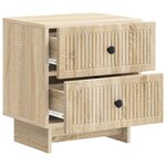 vidaXL Cabinet de chevet 2 pc Chêne Sonoma 43 x 34 5 x 47 5 cm