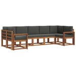 vidaXL Ensemble de canapés d'extérieur 7 pc Naturel et Anthracite