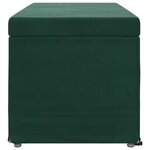 vidaXL Tabouret Vert foncé 101 x 41 x 40 cm Velours et Bois Composite