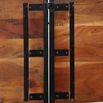 vidaXL Tête de lit 200 cm bois massif récupéré et fer