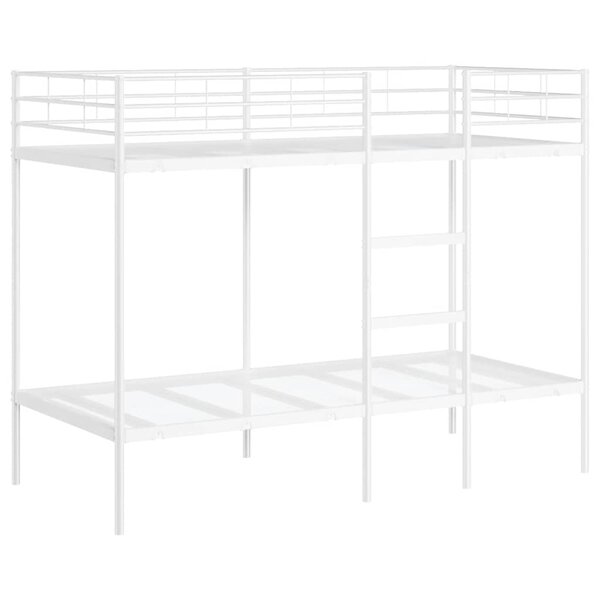 vidaXL Lit superposé sans matelas blanc 100x190 cm acier