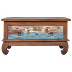 vidaXL Table basse 80x50x40 cm Bois de teck récupéré