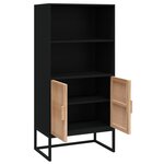 vidaXL Buffet haut noir 60x35x125 cm bois d'ingénierie