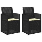 vidaXL Chaises de jardin salle à manger 2 Pièces Anthracite et crème PP