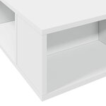 vidaXL Cadre de lit blanc 75x190 cm bois d'ingénierie