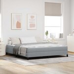 vidaXL Lit à ressorts avec matelas Gris clair 180 x 200 cm tissu