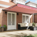 vidaXL Cadre d'auvent Rouge et Blanc 500 × 300 cm