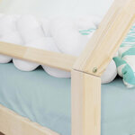 Lit Tipi enfant bois massif naturel 90 x 180 cm