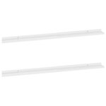 vidaXL Étagères murales 2 Pièces Blanc brillant 115x9x3 cm