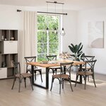 vidaXL Pieds de table à manger en U 2 pièces Noir 100 x (72-73) cm Acier