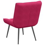vidaXL Chaise de relaxation rouge bordeaux 64x74x84 cm velours