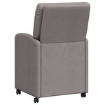 vidaXL Chaises de Salle à Manger avec Roues avec des roues 2 Pièces Taupe