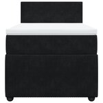 vidaXL Sommier à lattes de lit avec matelas Noir 90x190 cm Velours